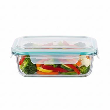 Imagem de Pote Retangular Hermético Vidro 370ml