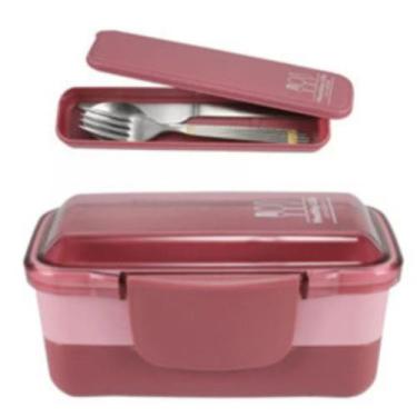 Imagem de Marmita Pote Lancheira 2 Andares + Porta Talher Portátil - Jacki Desig
