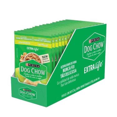 Imagem de Ração úmida Dog Chow Sabores Variados para Cães 15x100 g,  Frango Filh