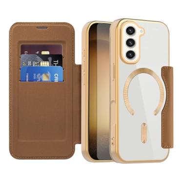 Imagem de Asuwish Capa de telefone para Samsung Galaxy S23 5G capa carteira magnética com protetor de tela de vidro temperado flip porta-cartão de crédito bloqueio RFID acessórios para celular S 23 23S GS23 G5