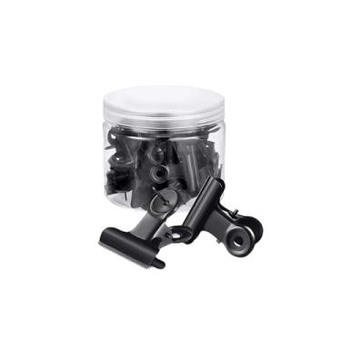 Imagem de 20 peças de pino com clipes de metal, pinos duráveis, tachinhas decorativas, tachas para quadro de cortiça, notas de obras de arte, fotos, para fices e casas, escola (preto)