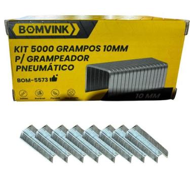 Imagem de Kit 5000 Grampos 10mm Eletrico Pneumatico Grampeador Bateria - RR CASA