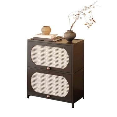 Imagem de KHUTRW3D Aparador de canto pequeno de cozinha/estante de livros Unidade de armazenamento de chão para sala de estar com gavetas Armário buffet de 60 cm