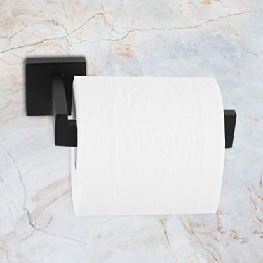 Imagem de Suporte de Rolo Papel Higiênico Parede com Prateleira Construção em Aço Inoxidável Design Braço Aberto para Facilitar a Troca Espaço Arejado e Seco Ad