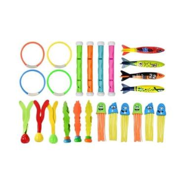 Imagem de Conjunto De Brinquedos Coloridos Para Mergulho Em Piscina De Verão, Ac