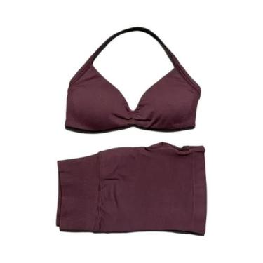 Imagem de Conjunto De Fitness Feminino Sem Costura: Top De Yoga Com Alças E Shor
