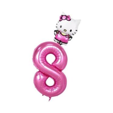 Imagem de Conjunto De Balões De Folha Hello Kitty 2 Peças Decorações Para Festa 