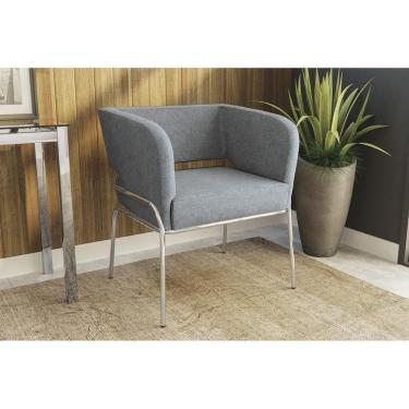 Imagem de Poltrona Casal Urbana Linho Cinza - Kappesberg