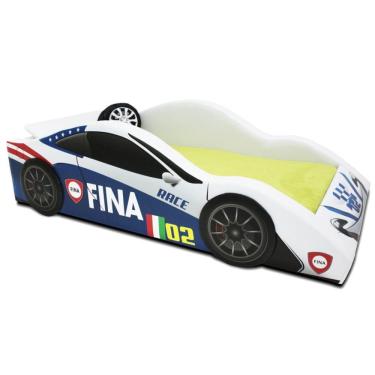 Imagem de Cama Carro Jet América Solteiro Estofada - Branca