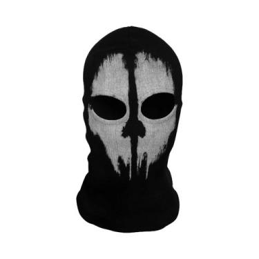 Imagem de Balaclava Unissex De Algodão Com Estampa De Caveira/Máscara De Esquele