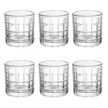 Imagem de Conjunto De Copos De Cristal Para água-whisky 6 Peças 330 Ml Square Lyor