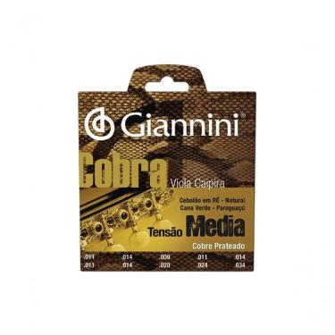 Imagem de Corda Viola Caipira Giannini Gesvm Media Cobre Prateado