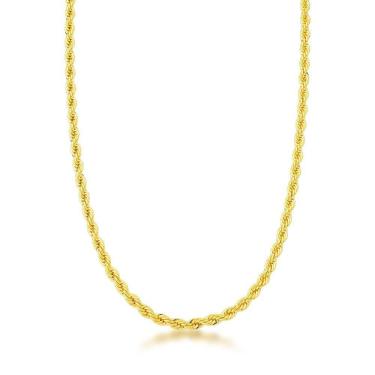 Imagem de Corrente Cordão Baiano 3mm Banhada Ouro 18k - 40cm