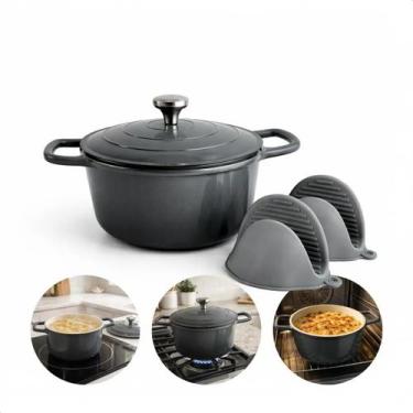 Imagem de Panela Caçarola Cerâmica Antiaderente Indução com Pegador Incluso - Jh