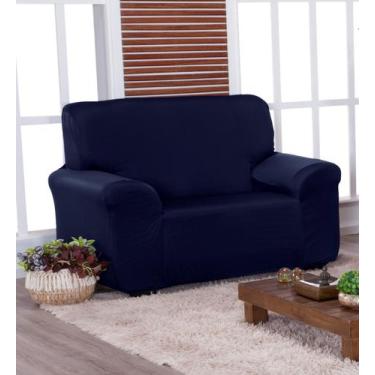 Imagem de Capa Sofá 2 Lugares Malha Gel Ajustável - Angélica Enxovais, AZUL MARI