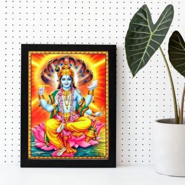 Imagem de Quadro Decorativo Vishnu 24x18cm - Moldura Madeira Preta