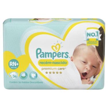 Imagem de FRALDA PAMPERS PREMIUM CARE RN 6kg - 36 UN, RN, 36