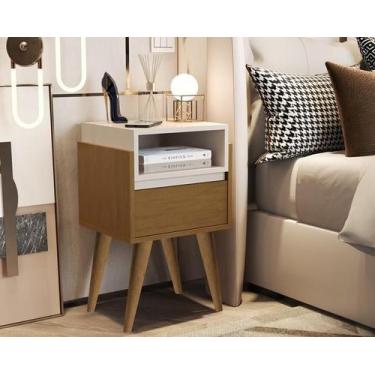 Imagem de Mesa Cabeceira Debora Plus Pés Palito Gaveta Cores Comprar - Comprar M