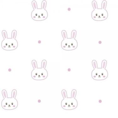 Imagem de Papel De Parede Infantil Coelinhos - Drop de Casa