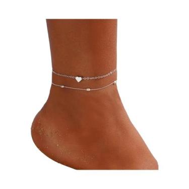 Imagem de Tornozeleiras De Crochê Femininas Com Coração, Sandálias Descalças, Jo