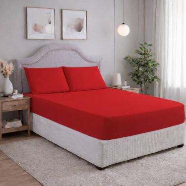 Imagem de Jogo de Lençol Casal 3 Peças Micropercal 400 Fios Conforto Luxo