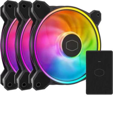 Imagem de Kit Cooler Para Gabinete Cooler Master Mf120 Halo 2, 3 Fans, 120 Mm, ARGB, Preto