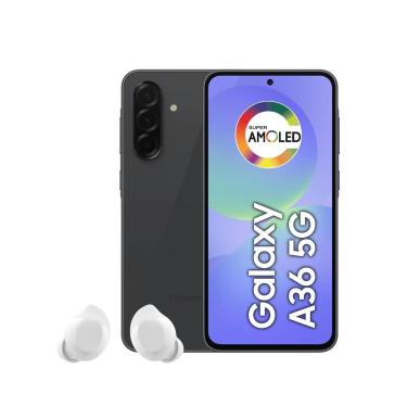 Imagem de Smartphone Samsung Galaxy A36 5G Tela 6.7" 256GB Câmera Tripla 50MP Preto + Galaxy Buds Core Bluetooth Branco