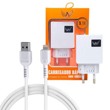 Imagem de Carregador Completo Lightning Turbo 5.1a Com 02 Portas Usb