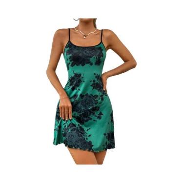 Imagem de Camisola sexy feminina, saia elegante, saia halter, roupa de casa, nov