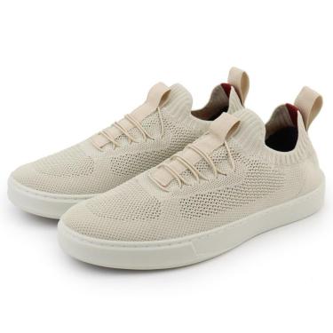 Imagem de Tenis Knit Saptenis Masculino Tecido Fechamento Elastico Solado Borracha Palmilha Gel Confortavel-Masculino