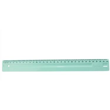 Imagem de Régua Plástico 30cm Serena Verde Kit 4 unidades - Dello