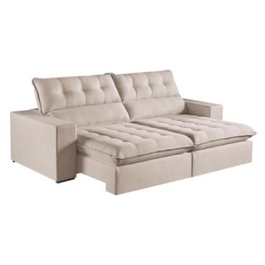 Imagem de Sofá Retrátil e Reclinável Oregon 1,90M Linho - Blossom Casa, Cru 2320