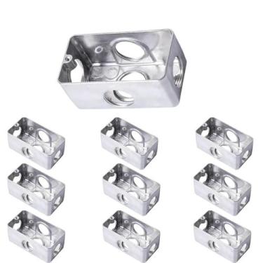 Imagem de 10 Condulete Múltiplo Modelo X Medida 1 1/4 Em Alumínio Sieg Prateado