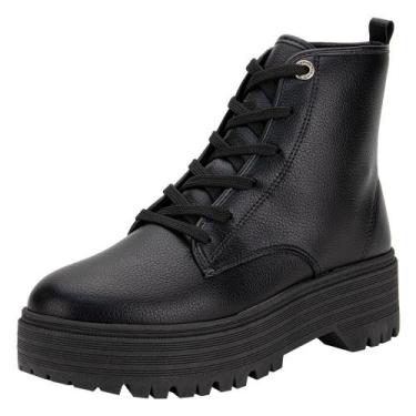 Imagem de Bota feminina coturno moleca 5351101, Preto, 36