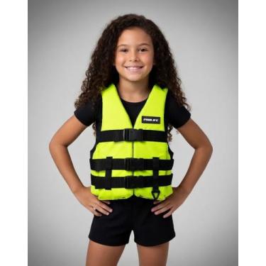 Imagem de Colete Flutuador Simetria Infantil - Prolife, Amarelo flúor, PP (Até 3