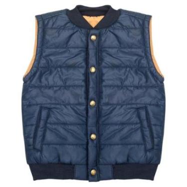 Imagem de Colete Infantil Look Jeans Puff Marinho - 02 - AZUL-Masculino