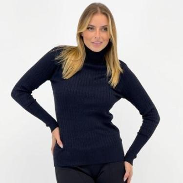 Imagem de Blusa Facinelli Tricot Manga Longa Gola Alta Feminina-Feminino