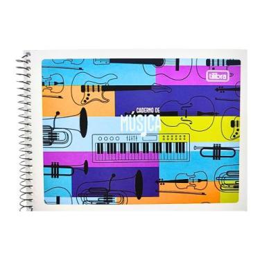Imagem de Caderno Espiral Pequeno de Musica 48 Folhas Capa Flexivel 20,5 x 14,9c