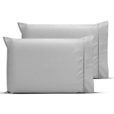 Imagem de 2 Fronhas com Ponto Palito 70cm x 50cm Percal 180 Fios - Bem Me Quer E