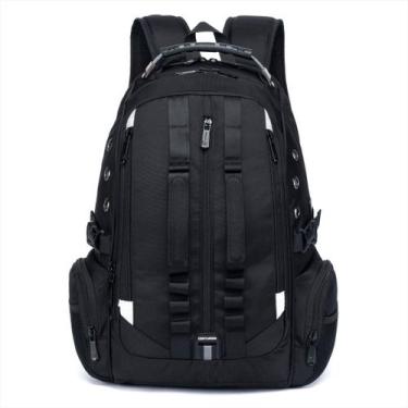 Imagem de Mochila Esportiva Masculina Resistente Notebook Viagem Com USB Preta C
