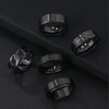 Imagem de Conjunto De Anéis Masculinos Vintage Em Aço Inoxidável Com Números Rom