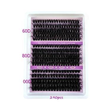 Imagem de Cachos De Cílios Naturais Volumosos E Espessos De 15 Fileiras 60D-160D