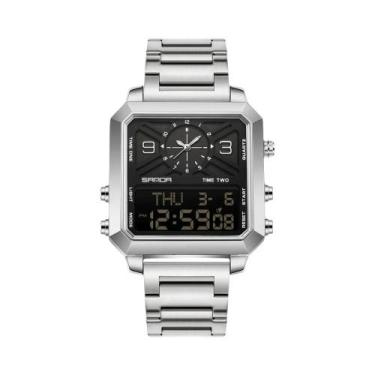 Imagem de Relógio Esportivo Digital Masculino À Prova d'Água 5ATM Com Duplo Disp