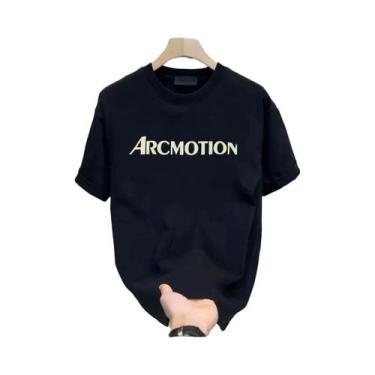 Imagem de Camiseta Casual Masculina De Manga Curta Com Gola Redonda E Estampa, V