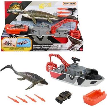 Imagem de Barco De Resgate Mosasaurus Jurassic World Rebirth Matchbox