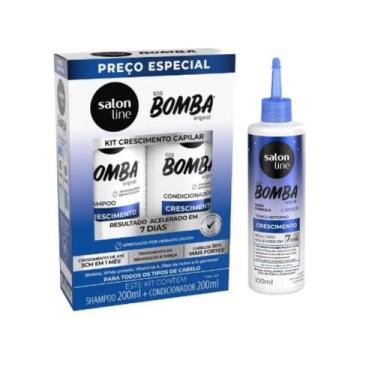 Imagem de Kit Bomba Sh e Cond 200ml e Tônico Noturno 100ml - Salon Line