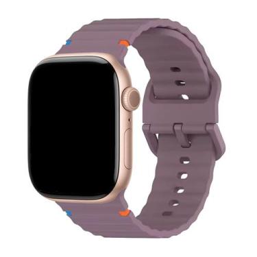 Imagem de Pulseira Esportiva Silicone Wave Compatível com Apple Watch - Baú do V