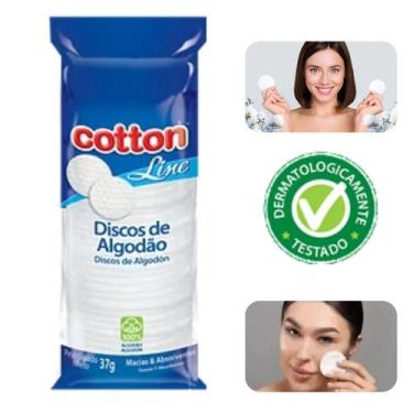 Imagem de Algodão disco dia a dia cotton line 37g c/50 refil multiuso