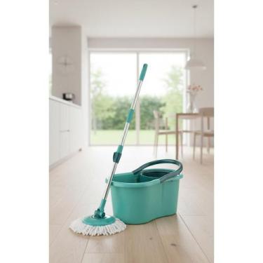 Imagem de 2x Mop Giratório 360 Balde 12L Verde - Limpeza Fácil e Rápi - Congratu