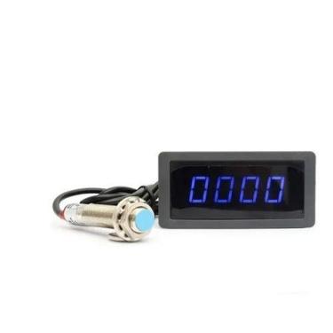 Imagem de Tacômetro Rpm Digital Lcd Com Sensor Hallmeter 12v Painel - Boos Eletr